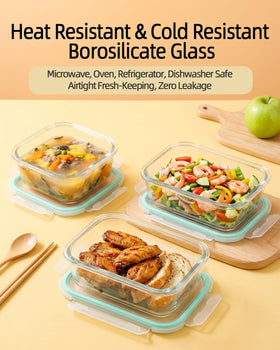 JACCOOTHALIA rectangle 12-5oz glass container sauces and condiments