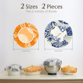 JACYAO'S elastic-band beeswax cover secures wide bowls.