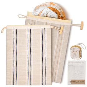 JACYAO'S sourdough bread bag outer in linen preserves freshness with breathable design