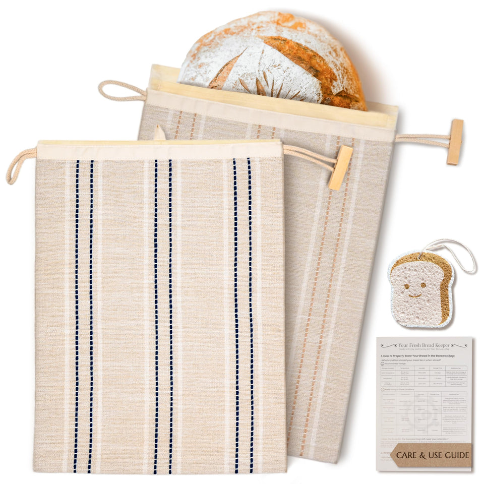 JACYAO'S sourdough bread bag outer in linen preserves freshness with breathable design