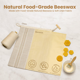 Removable beeswax liner from JACYAO'S bread bag for easy cleaning