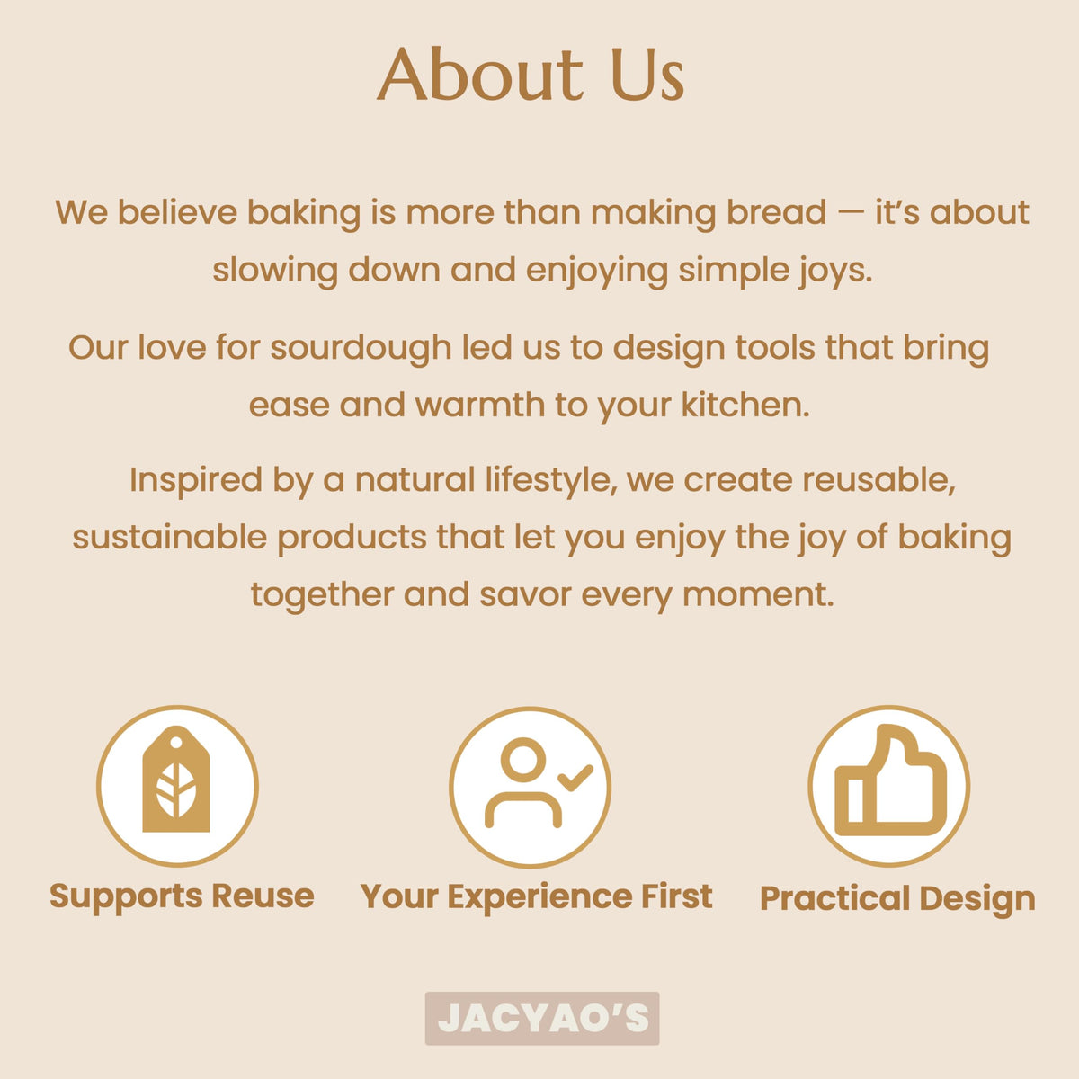 Durable, reusable JACYAO'S bread bag set for eco-friendly storage