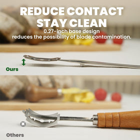 JACYAO'S sourdough scissors crane-shaped blades for precise patterns.