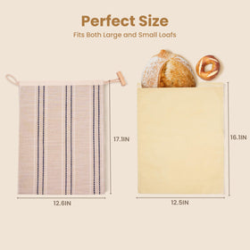 Sourdough storage kit with two bags and accessories from JACYAO'S