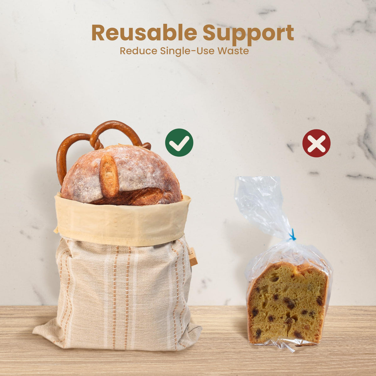 Two-pack color options for JACYAO'S sourdough bags