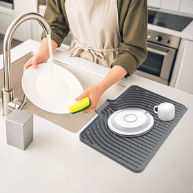 JACZZO countertop drying setup keeps utensils and cups organized.