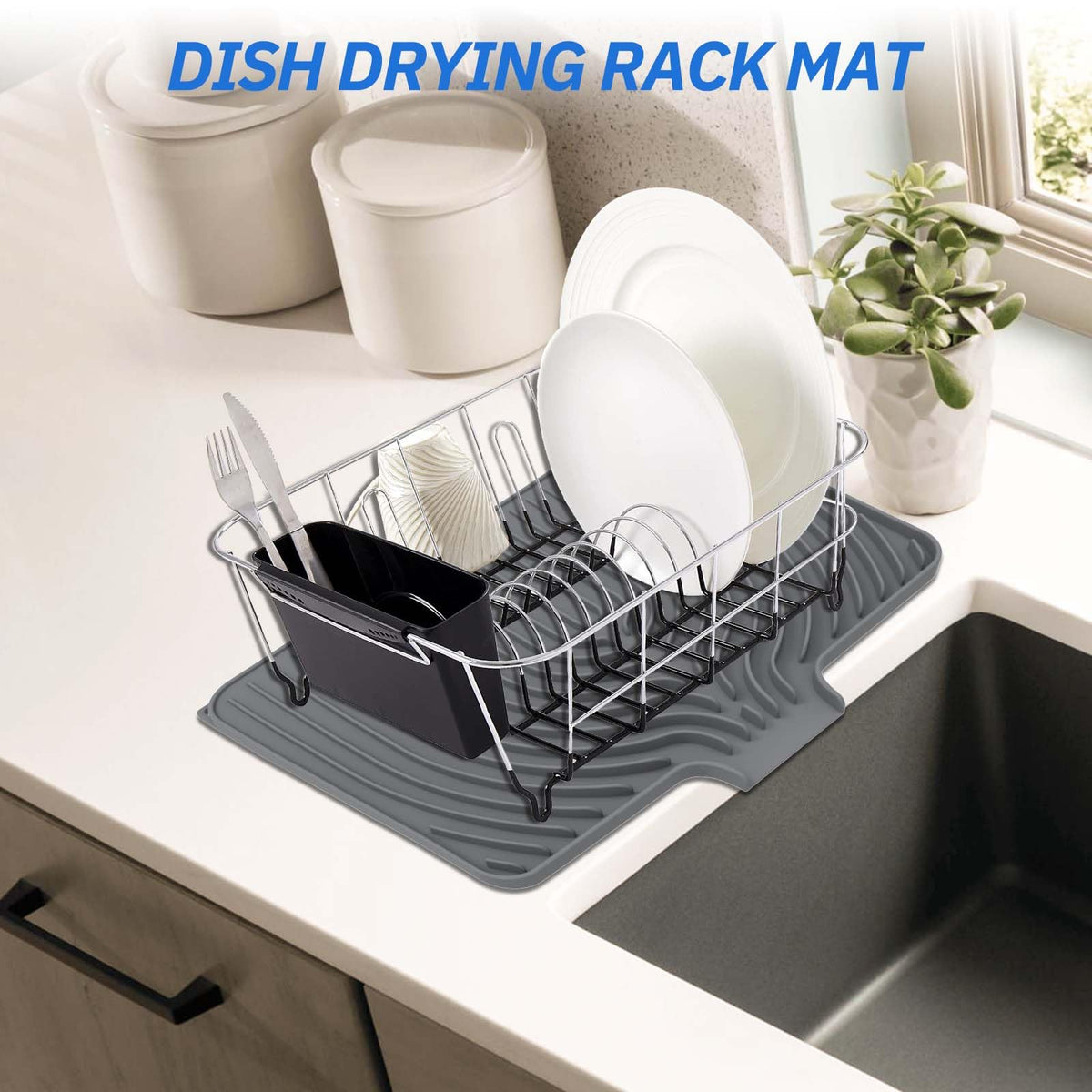 JACZZO heat-resistant mat protects countertops from hot pots up to 450F.
