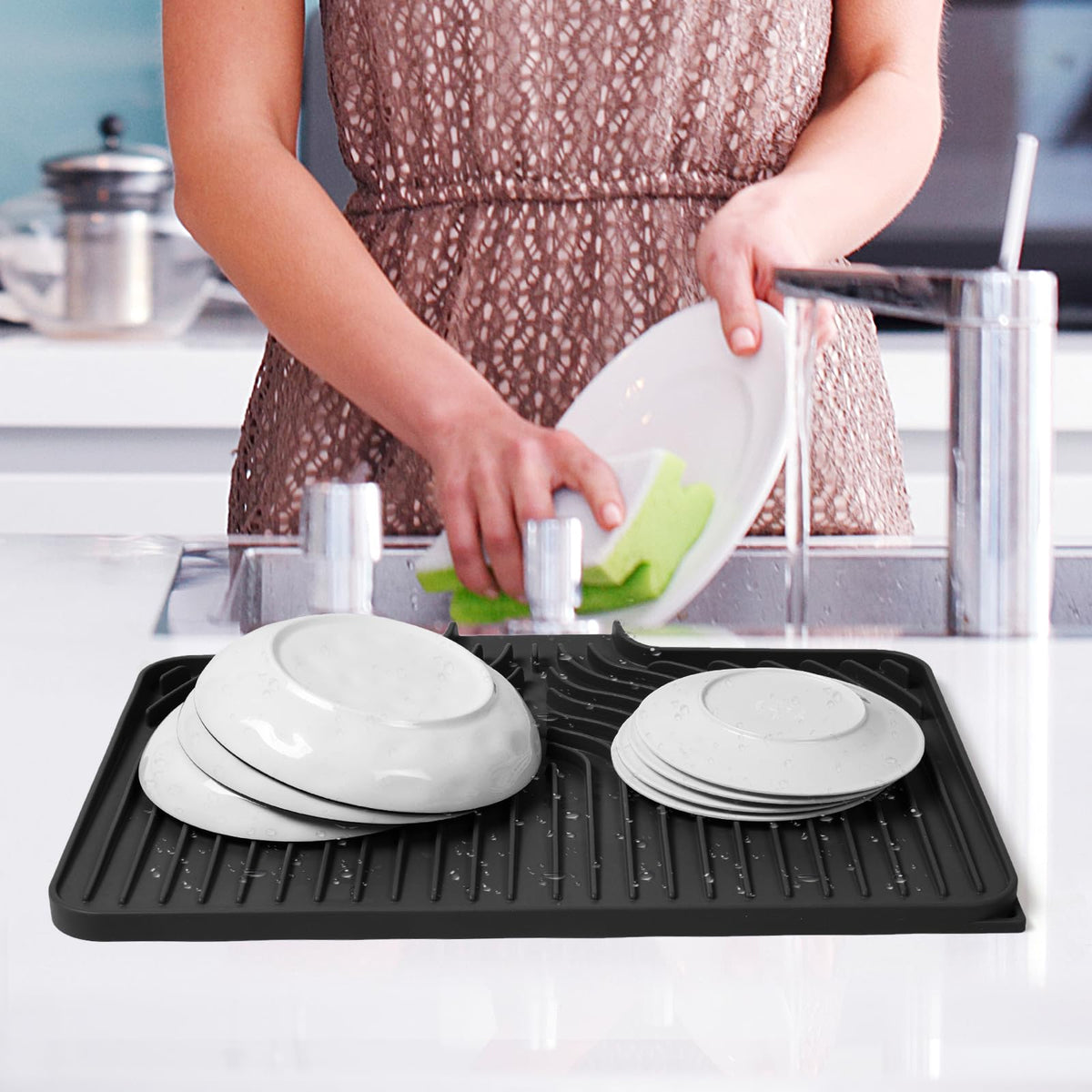JACZZO drain lip location shown for countertop or sink use.