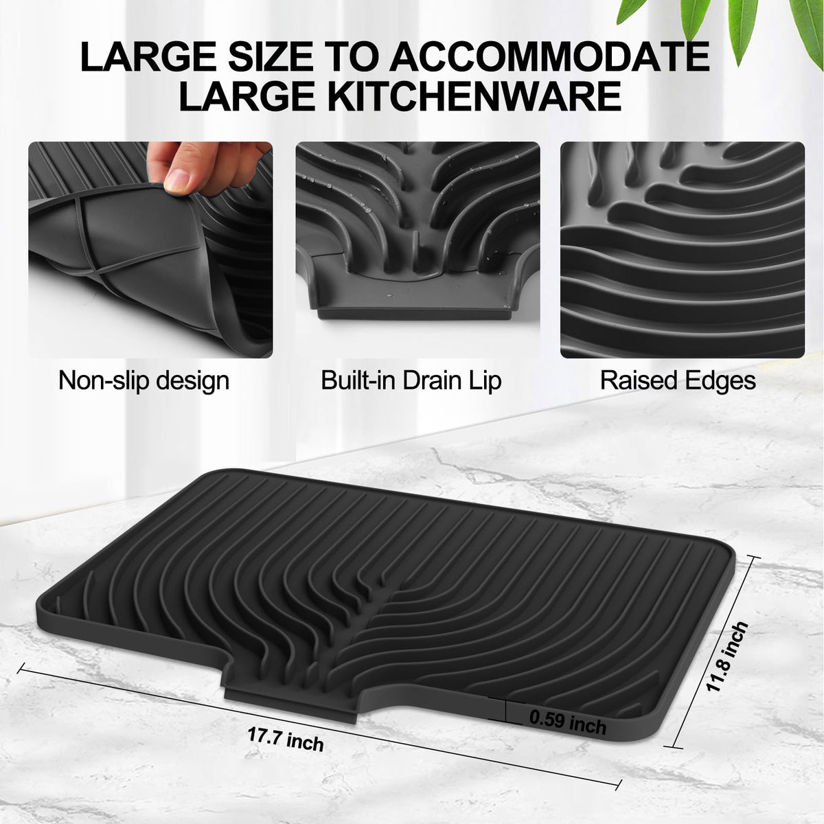 JACZZO food-grade silicone material provides a safe, durable drying surface.