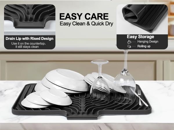JACZZO heat-resistant mat protects countertops up to 450°F.