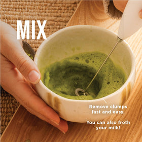 Jade Leaf Matcha bowl shown in use for a smooth tea pour.