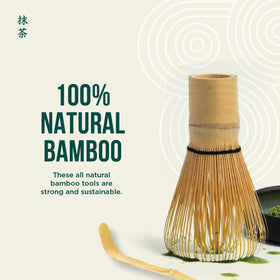 Jade Leaf Matcha chasen whisk delivers smooth froth quickly for a silky cup