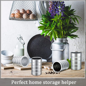 Jadive blank silver can ideal for crafting and personalization projects.