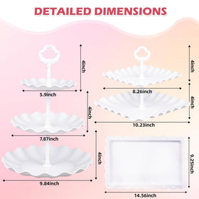 Jaevorite white dessert trays framing pastries for baby showers