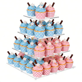 Jaevorite 4-tier cupcake stand assembly view for quick, organized setup.