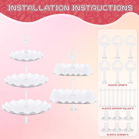 Jaevorite sturdy plastic dessert stands for stable cupcake display