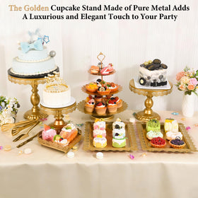 Jaevorite wedding dessert table setup with durable metal construction.