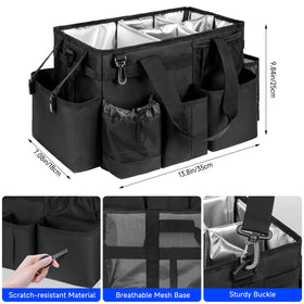 Jaffzora Cleaning Caddy Bag insulated lining protects contents from spills
