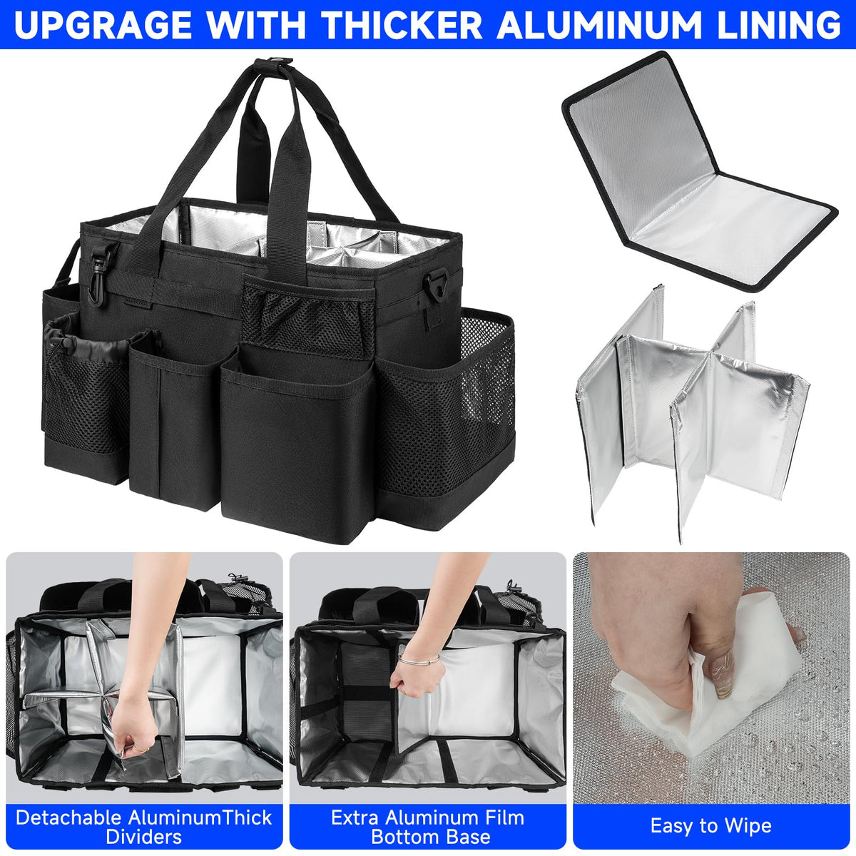 Jaffzora Cleaning Caddy Bag padded cushion offers cushioned, organized storage