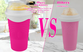 Jairuty slushie cup with built-in freezing liquid for quick chilling.