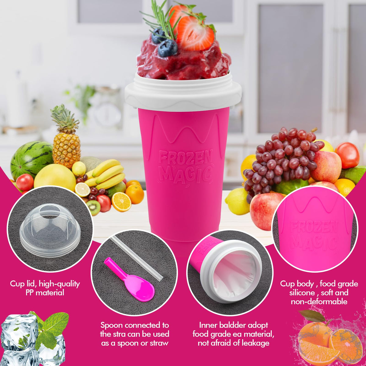 Jairuty slushie cup freeze liquid inner layer shown