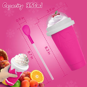 Jairuty slushie cup 2 in 1 straw and spoon for easy tasting
