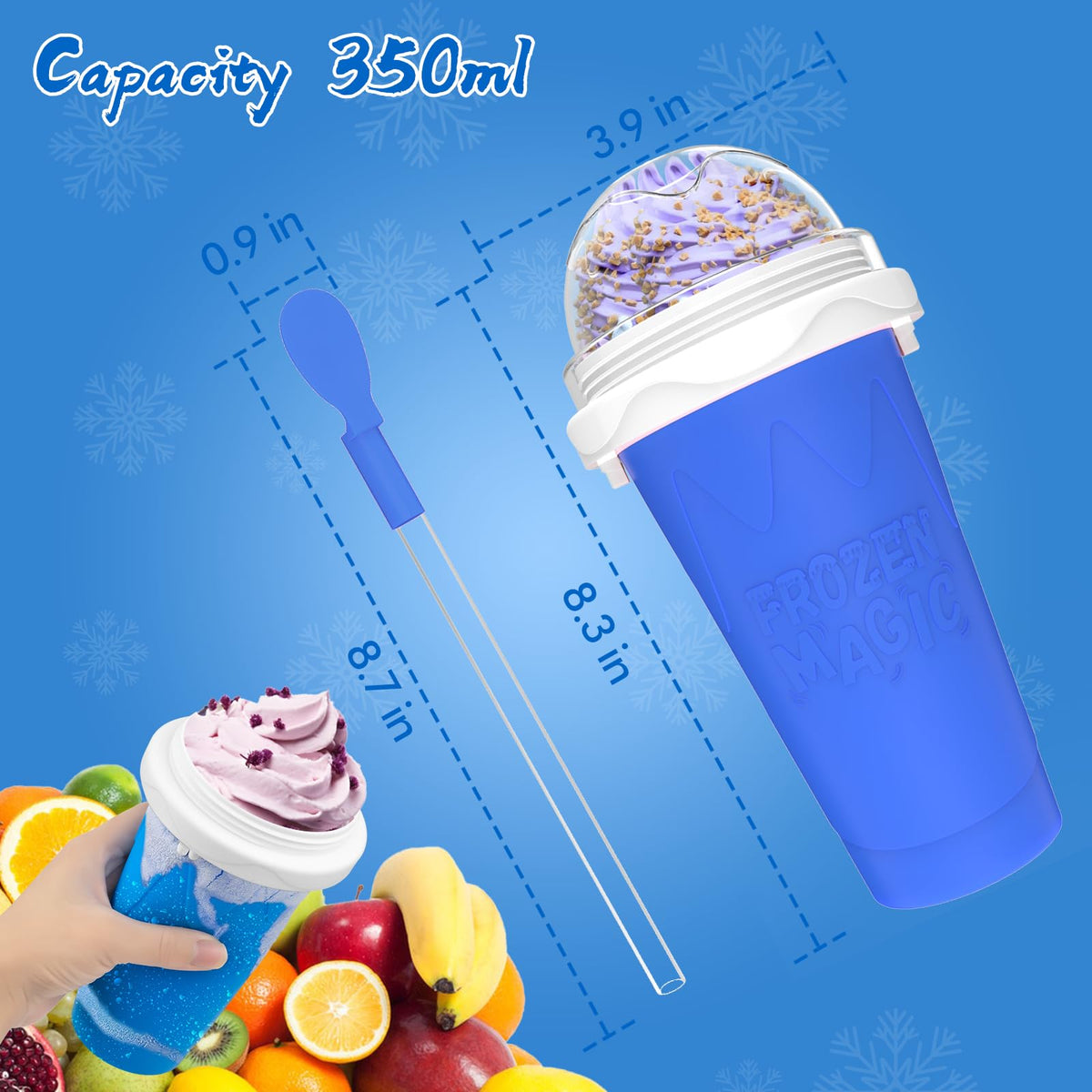 Jairuty slushie maker cup green color designed for compact on-the-go use