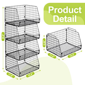 Jakyitvi wire baskets provide sturdy storage for toys and snacks.