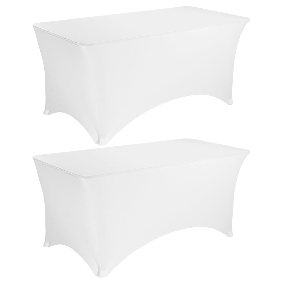 JALANCY 6ft spandex table cover on folding table for a sleek wedding setup