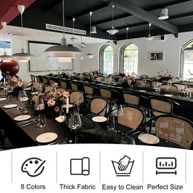JALANCY classic black tablecover suitable for events and banquets