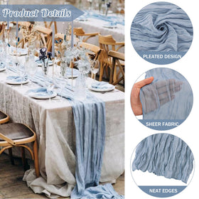 Close-up of JALANCY dusty blue crinkled texture showcasing fabric finish.