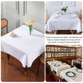 JALANCY easy-care, machine-washable tablecloth simplifies post-event cleanup.