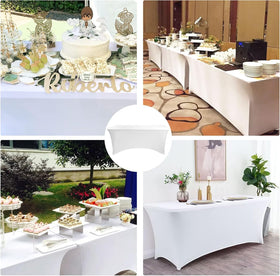 JALANCY indoor outdoor table cover in white for quick, tidy setups
