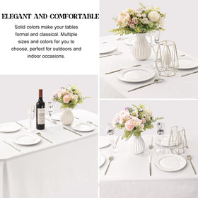 JALANCY tablecloth with neatly hemmed edges provides elegant drape