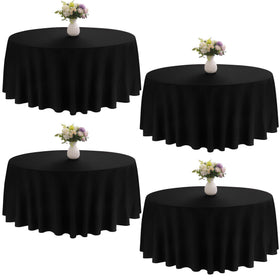JALANCY round tablecloth 90 inch black pack for events and parties