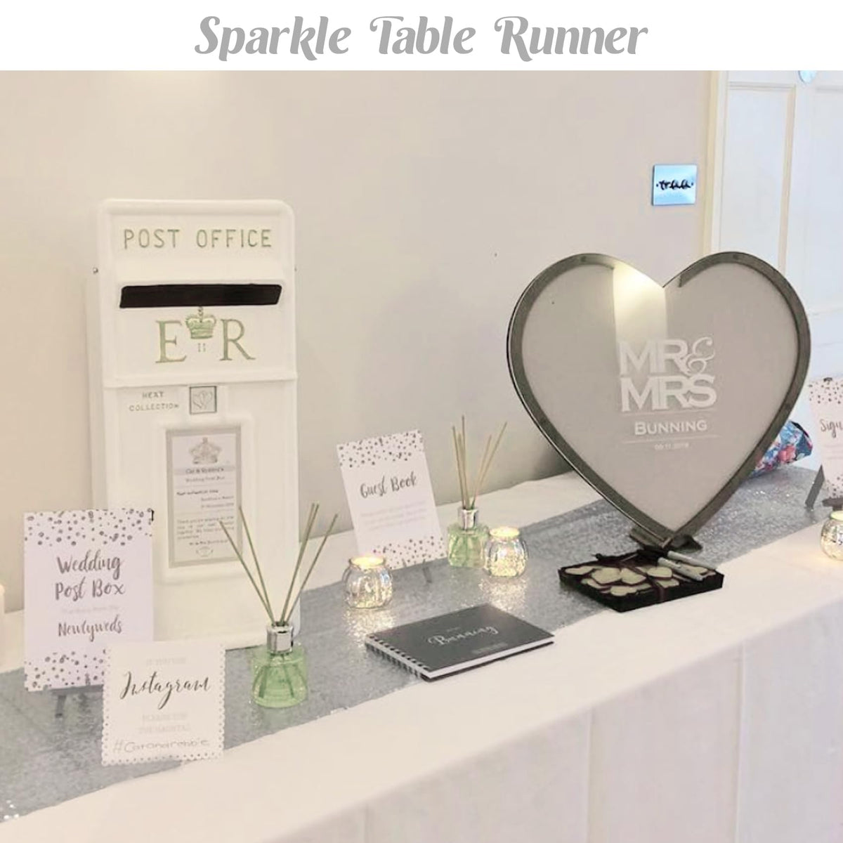 JALANCY washable sequin runner reusable for future gatherings