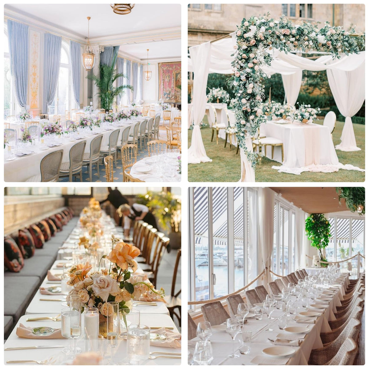 JALANCY wedding table decor with subtle sheen