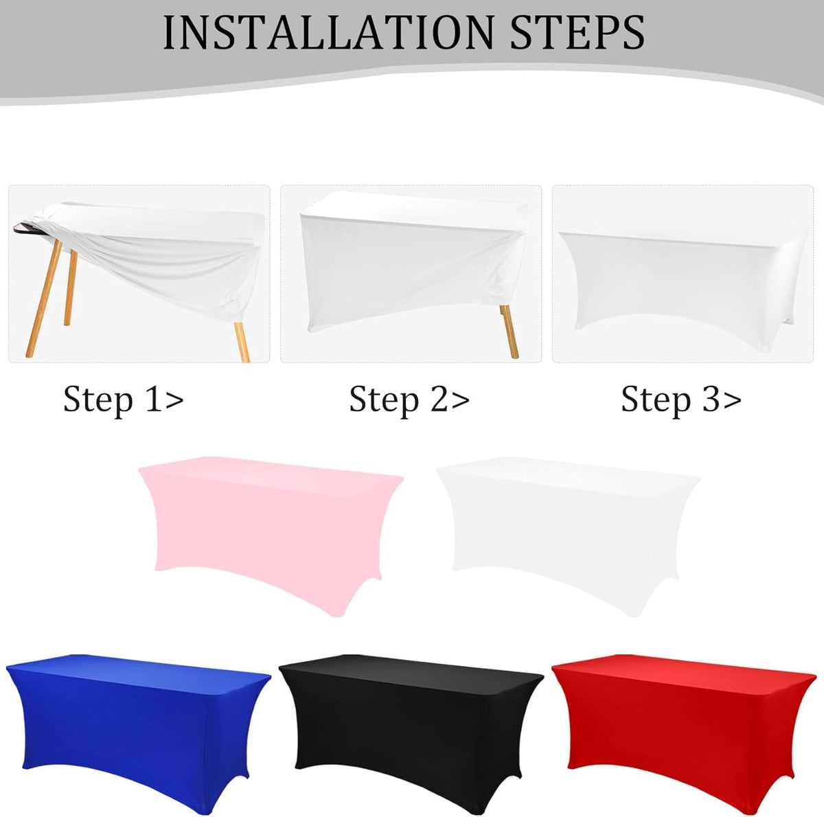 JALANCY wedding decor table cover enhances venue aesthetics with clean white finish