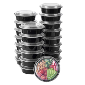 Jaluxing 24 oz round meal prep containers with lids for organized weekly lunches and freshness