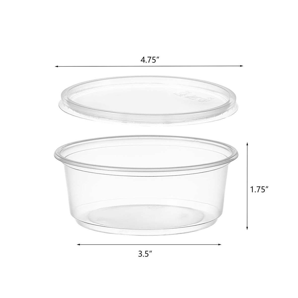 Jaluxing 8 oz microwave-safe deli container ideal for soups and salads