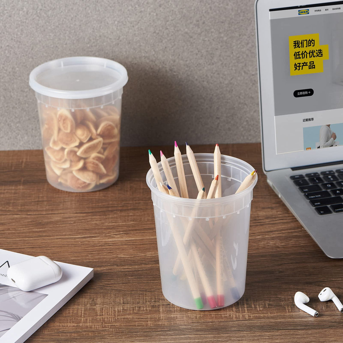 Jaluxing microwave freezer dishwasher-safe containers for versatile meal prep