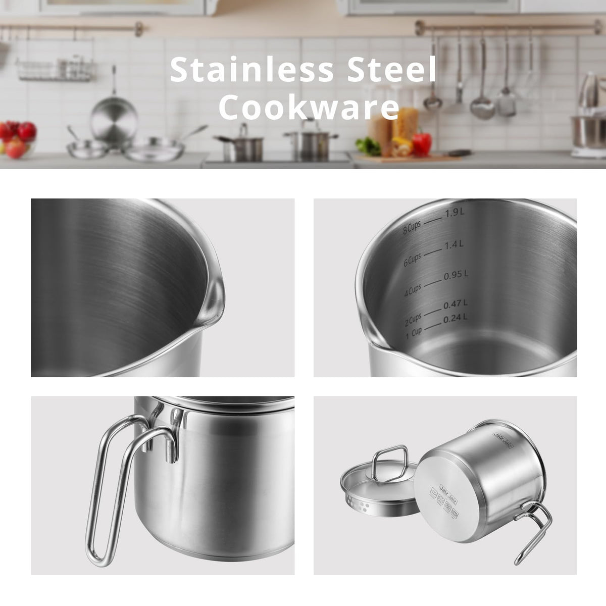 Stay-cool ergonomic handle shown for safe, comfortable lifting