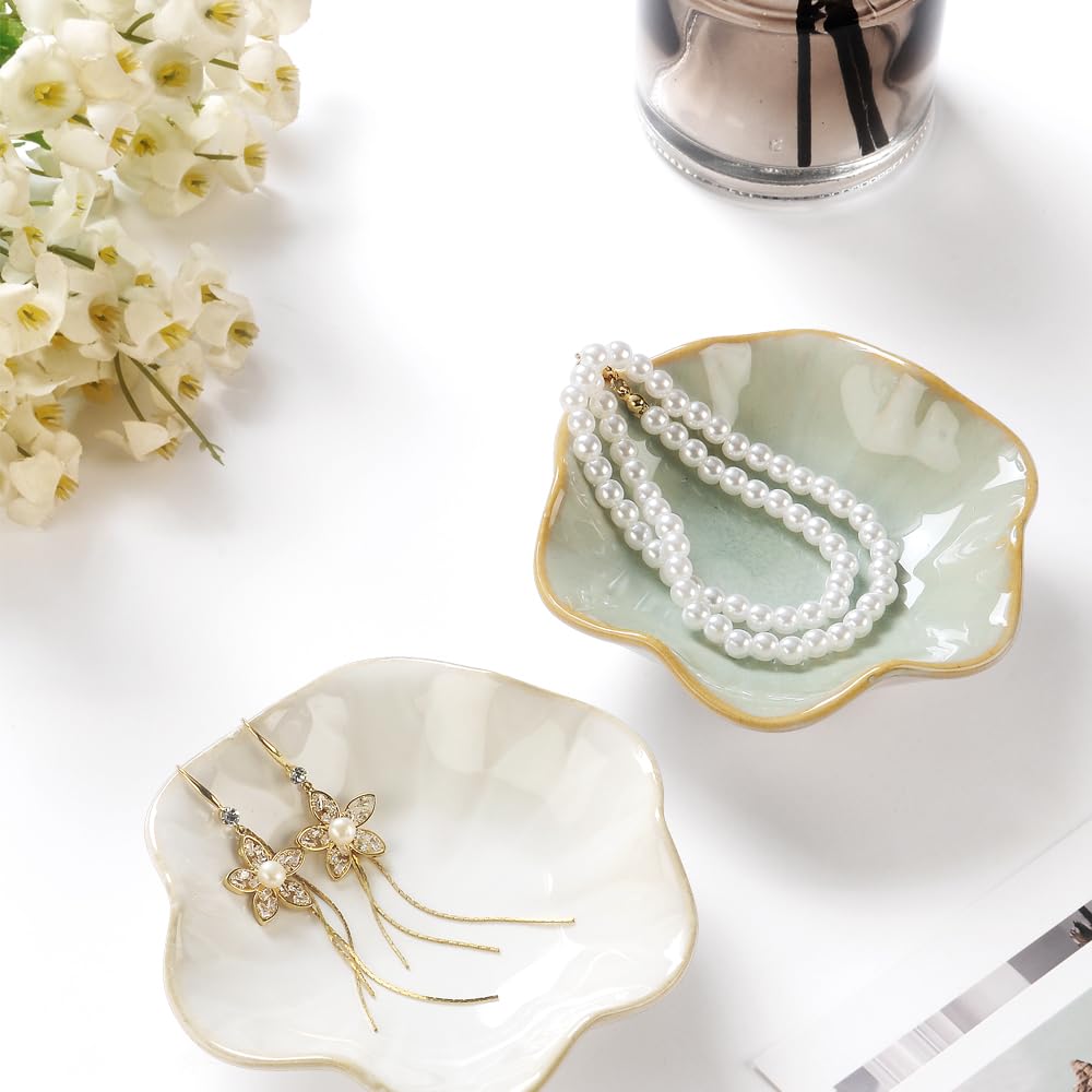 Close-up of JAMEND CLXP ceramic trinket tray showing mosaic glaze details.