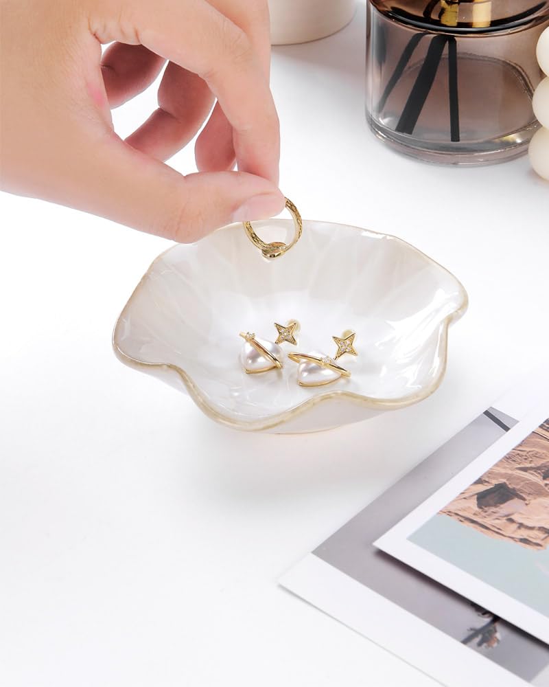 JAMEND CLXP lotus leaf design enhances dresser or nightstand decor.