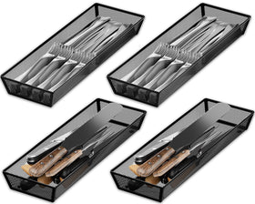 Jane Eyre kitchen drawer organizer inside-drawer view with roomy compartments for quick silverware access