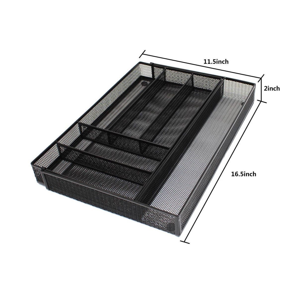 Jane Eyre Utensil Drawer Organizer black-finish complements modern kitchens.
