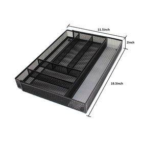 Jane Eyre Utensil Drawer Organizer black-finish complements modern kitchens.