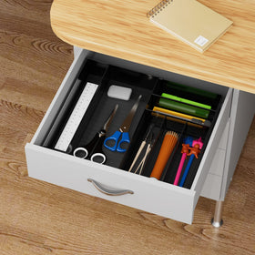 Jane Eyre Utensil Drawer Organizer non-slip-feet keep the tray steady during use.