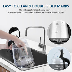 JaneHome wide-mouth design simplifies filling and cleaning.