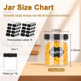 Janisfirst jar with chalkboard label stickers and labeling pen for easy organization.